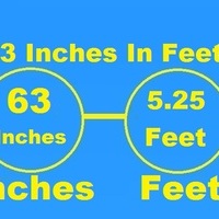 How tall is 63 inches in feet 63 inches in height