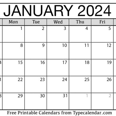January 2024 Calendar - Coub