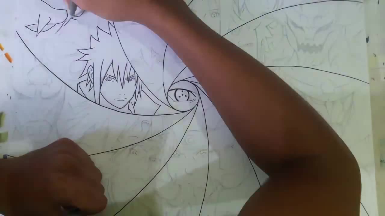 Speed Drawing Sasuke Vs Naruto