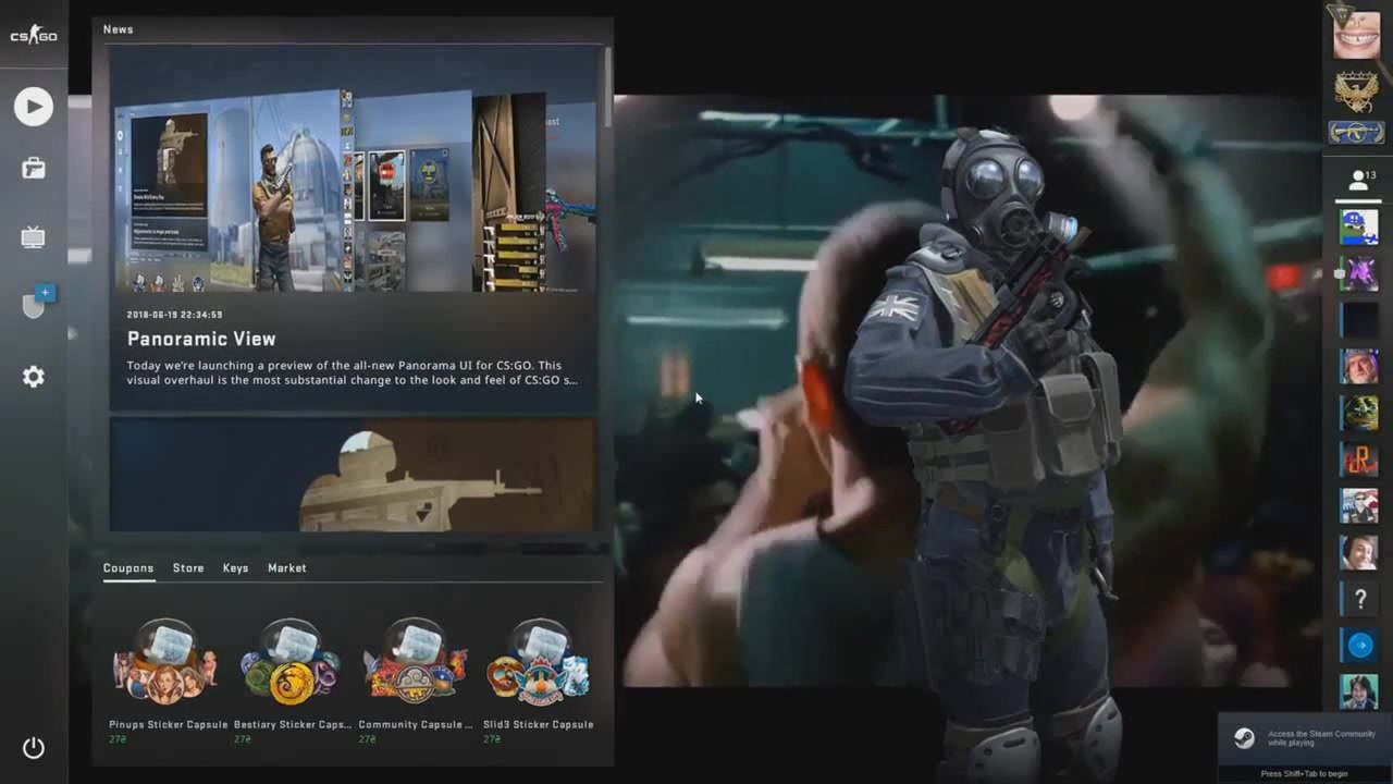 CS:GO PANORAMA UI - Coub