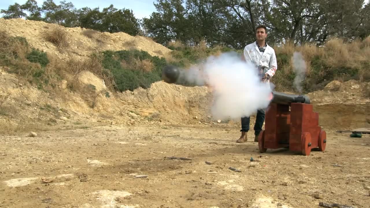 Cannon Firing in Slow Motion The Slow Mo Guys Coub The Biggest