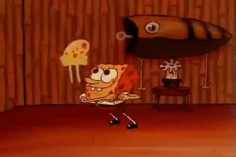 spongebob dancing with jellyfish
