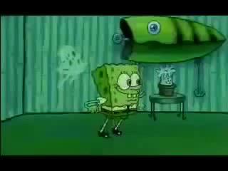 spongebob dancing with jellyfish