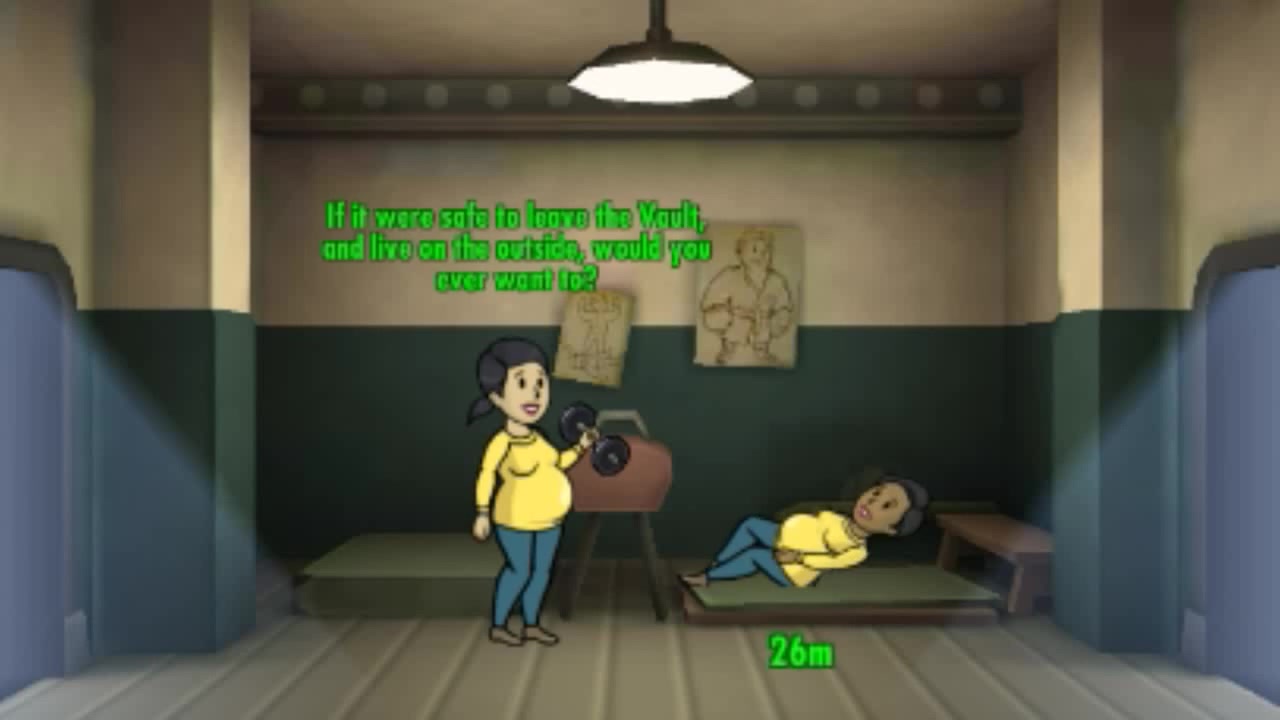 Fallout shelter pregnant workout - Coub