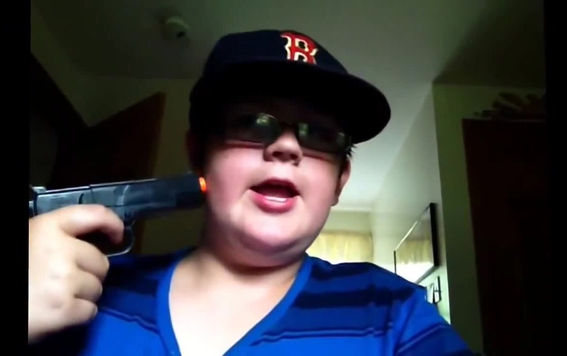 Kid Shoots Himself with Airsoft Gun Coub