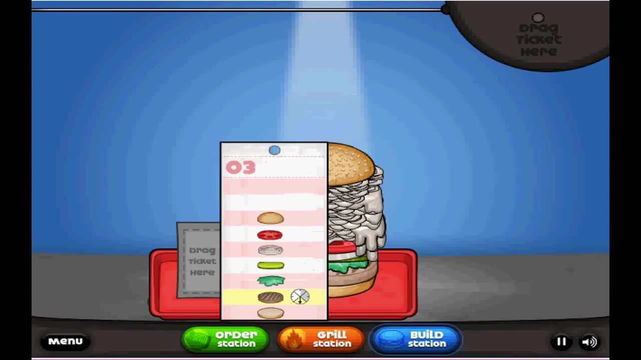 Burger Making Game Gameplay and Commentary 