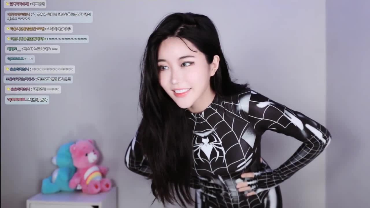 Cute cosplay black SpiderGirl - Coub