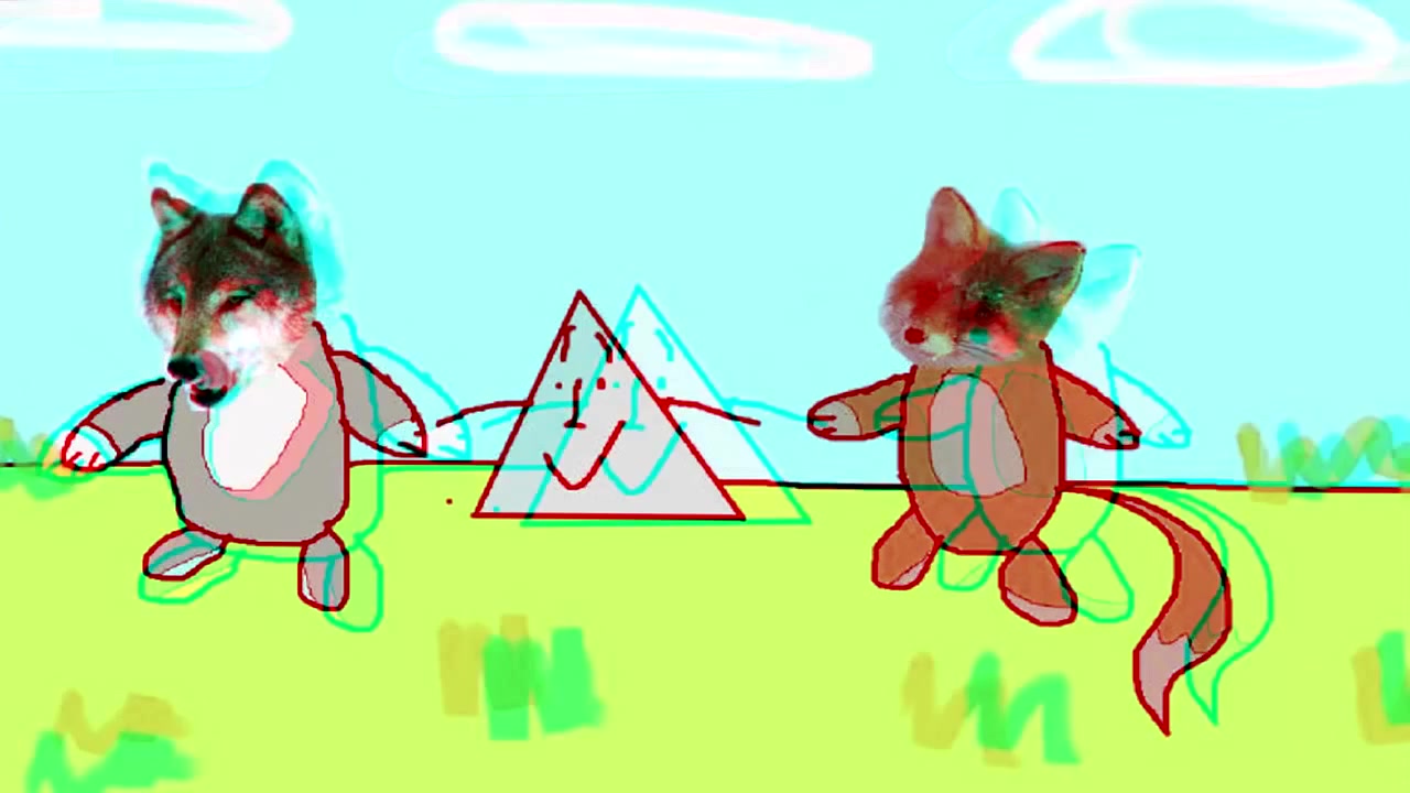 Включи happy wolf. Палатка Happy Wolf. Happy Wolf Мем палатка. Рисунки Хэппи Вульфа. Лиса интернет глюки.