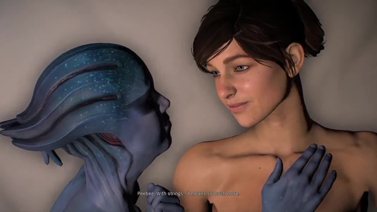 Mass Effect Andromeda PeeBee Sex Scene Kissing - Coub