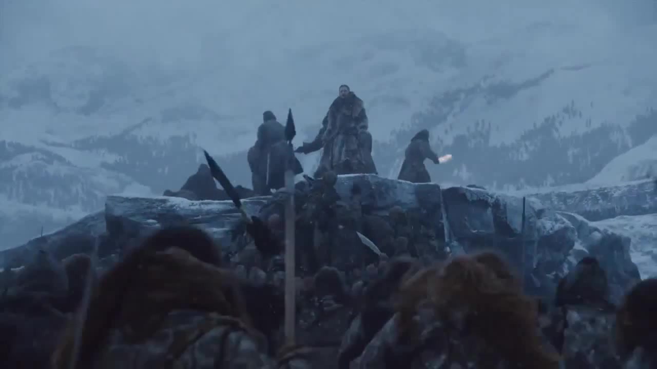 Jon's Squad & Daenerys's Dragons vs White Walkers - Coub