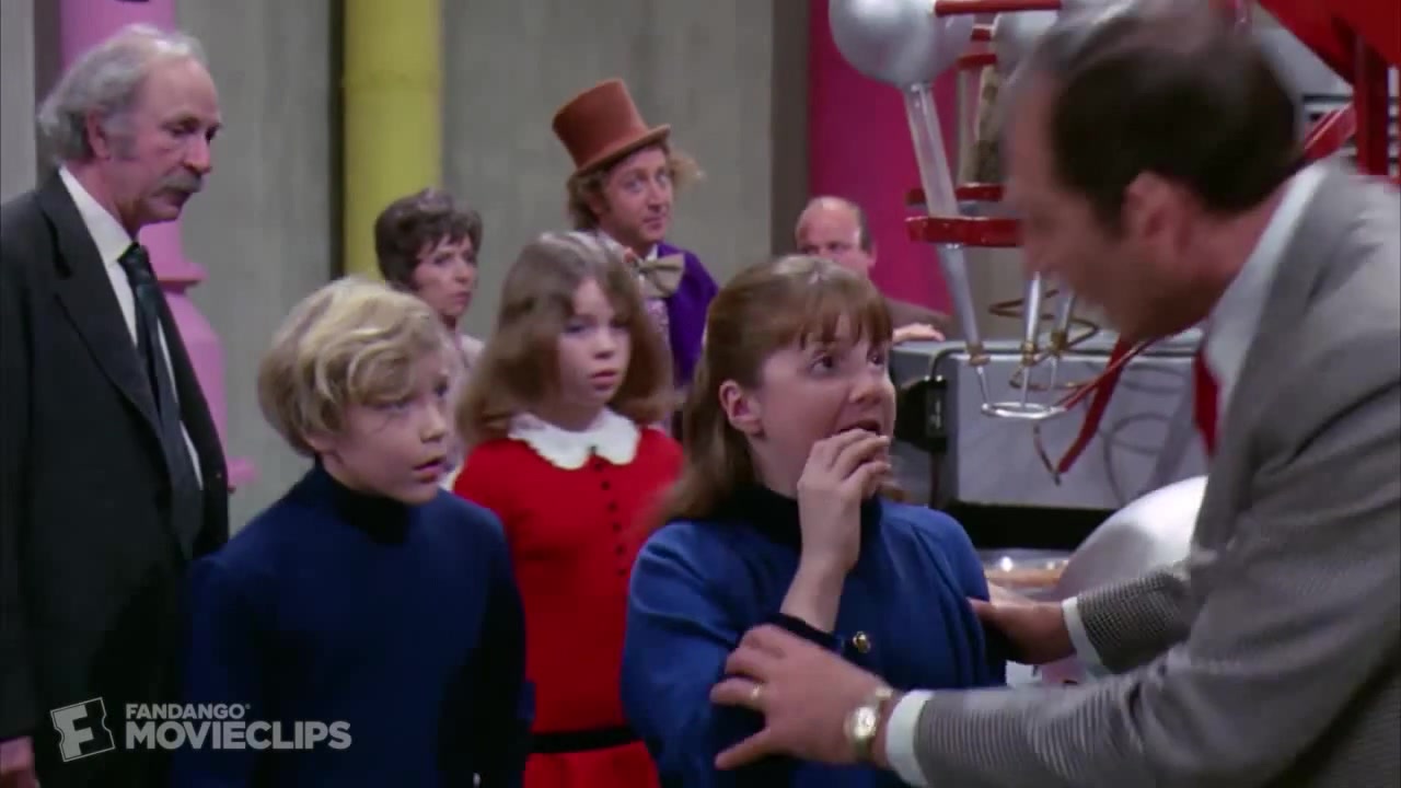 Willy Wonka & the Chocolate Factory Violet Blows Up Like a Blueberry