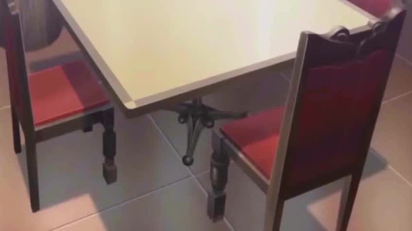 A chair, a table, a pedophile 