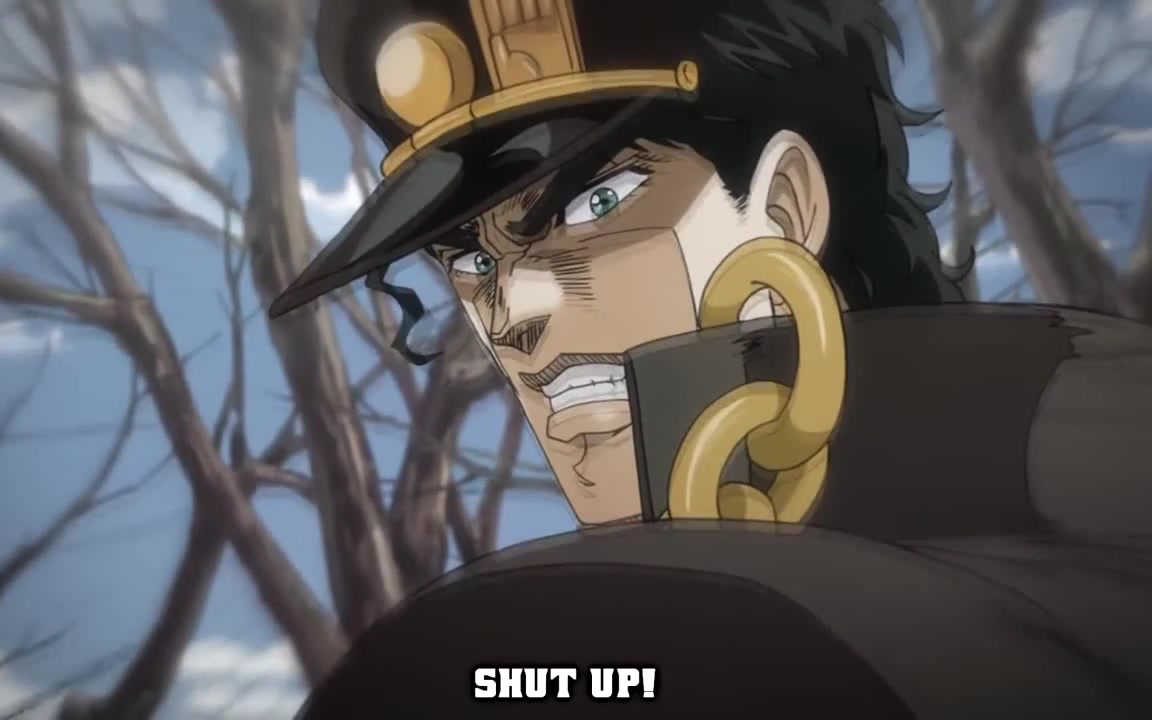 Jotaro shouting Za Warudo to stop time, is like him shouting