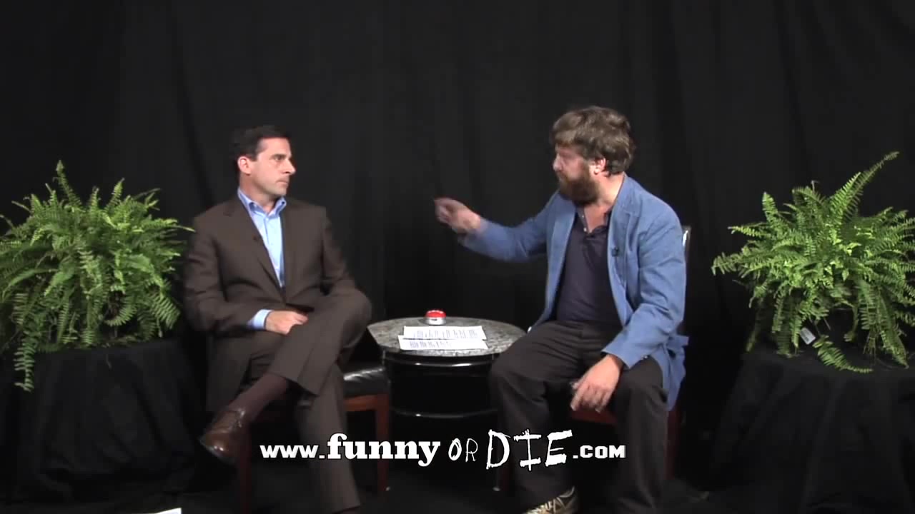 Between Two Ferns with Zach Galifianakis Steve Carell Coub The
