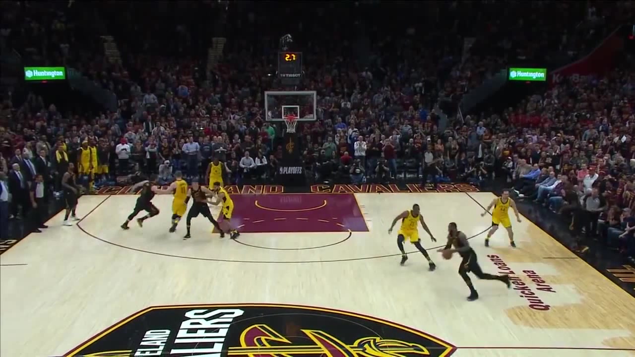 LeBron James Game 5 vs Pacers 2018 Playoffs "Buzzer Beater" Game-Winner ...
