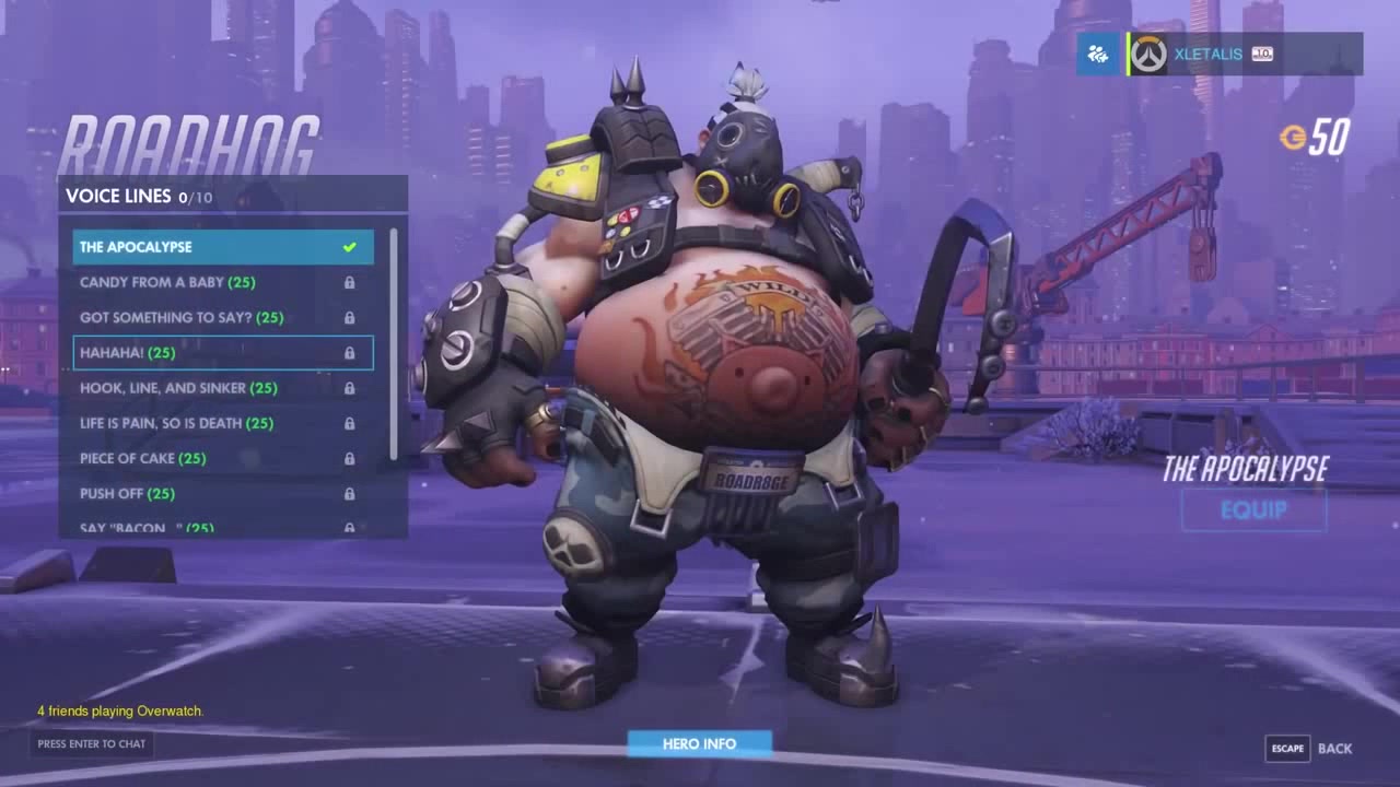 Overwatch All ROADHOG Skins, Emotes, Voice Lines, Victory Poses, Highlight Intros, etc. Coub