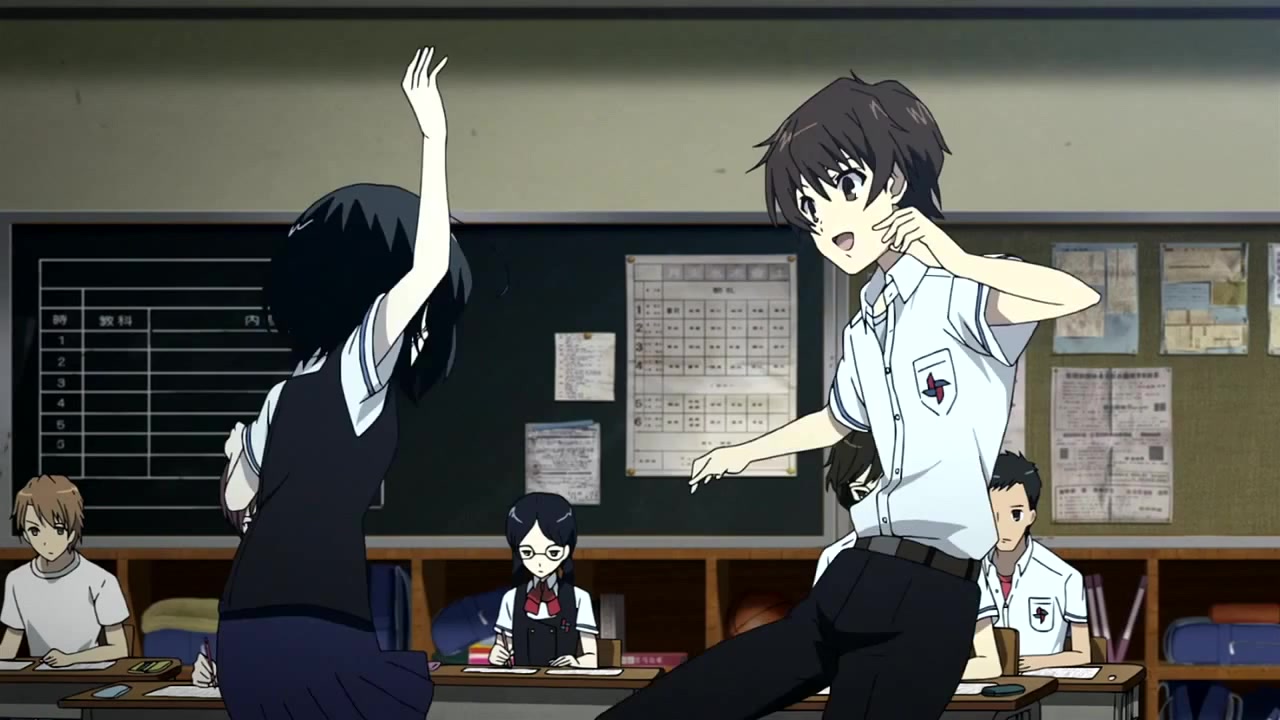 Another (anime) funny scene: Misaki and Sakakibara dance 