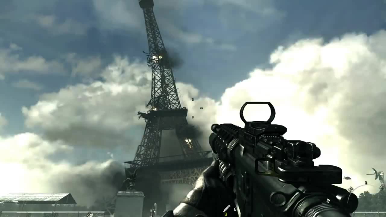 Modern Warfare 3 Gameplay | Eiffel Tower collapses | HD 1080p - Coub