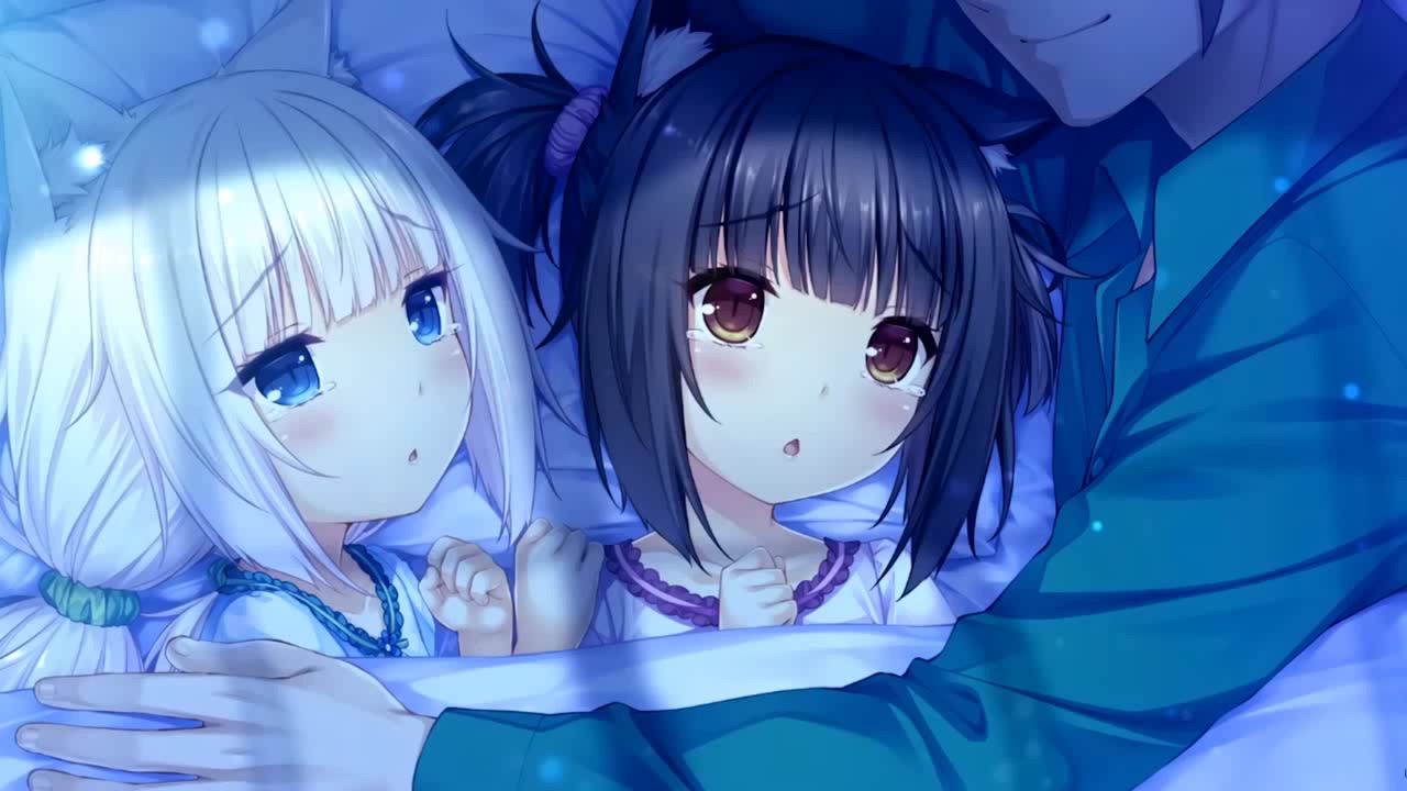 ASMR Roleplay 💜 Twin Neko Girls are scared of rain 😿 - Coub