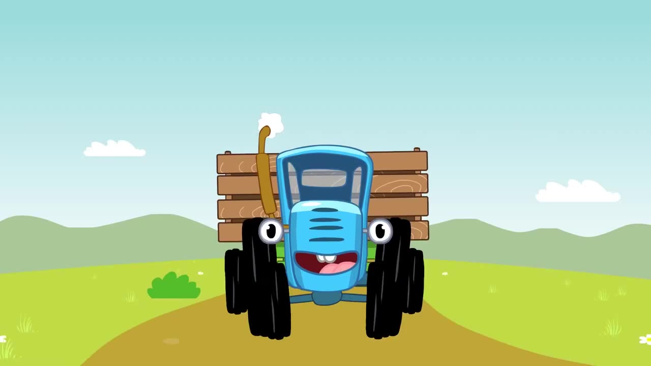 Синий трактор. Синий трактор для малышей. Синий трактор едет. Синий трактор в поле. Игры по полям по полям синий