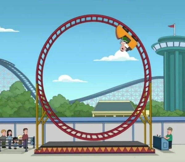 Family Guy Peter Vomiting on the slow roller coaster Coub The