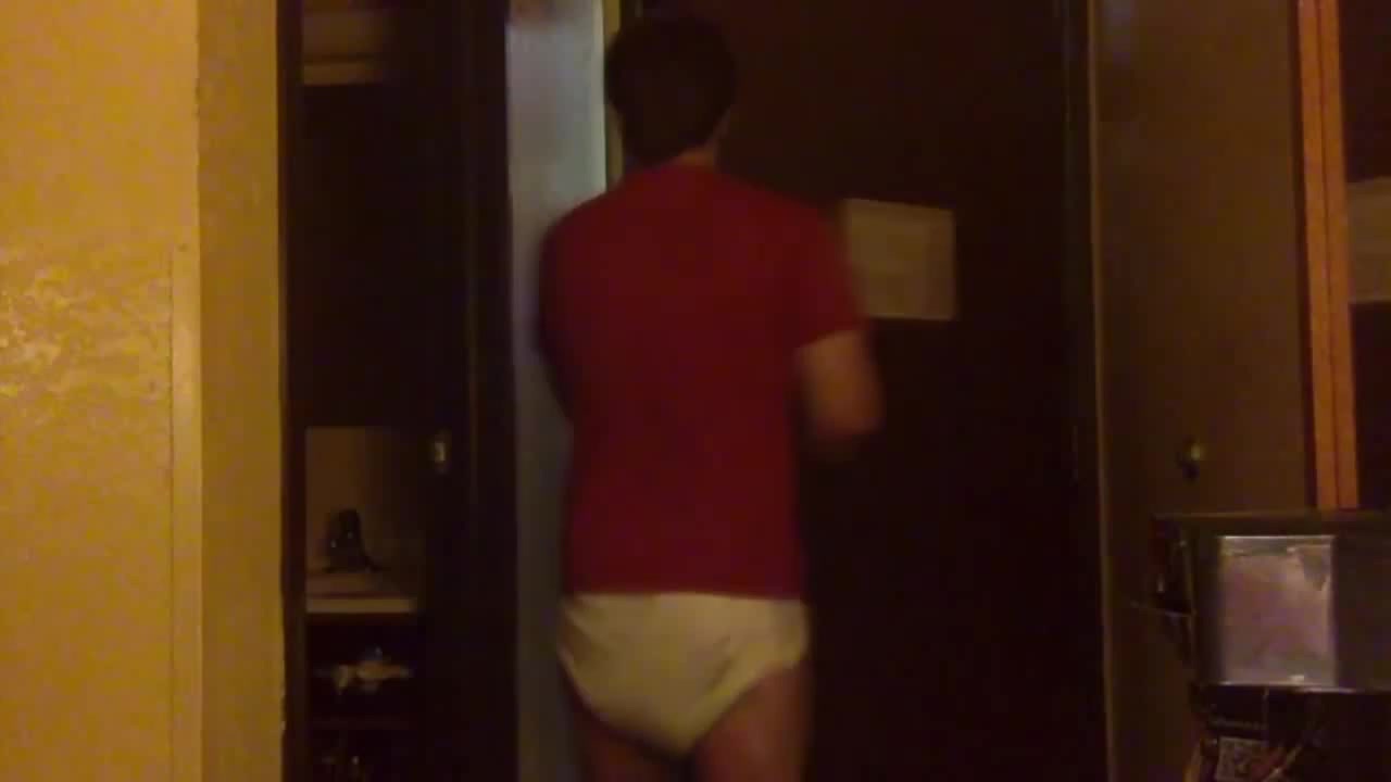 Diaper Boy Damien Michael Turner Answering the Door in a Messy Diaper!!! -  Coub