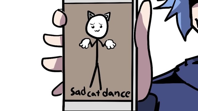 sad cat dance :( 