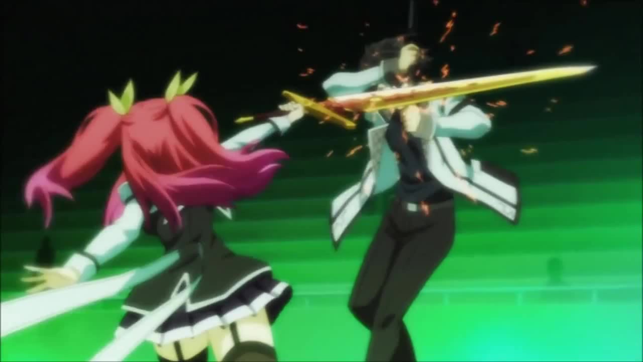 Rakudai Kishi no Cavalry - Ikki vs Stella - Epic fight - Coub