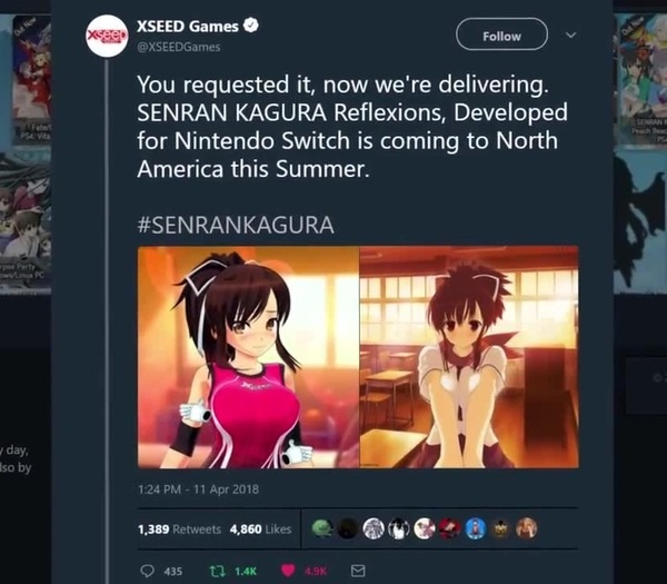 XSEED Games - We have some very touching SENRAN KAGURA Reflexions news. You  can play the game on 9/13 and pre-purchase it today on the eShop for $9.99!   #SENRANKAGURA #Reflexions