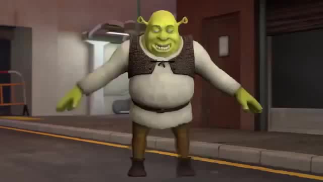 Shrek dançando comédia meme