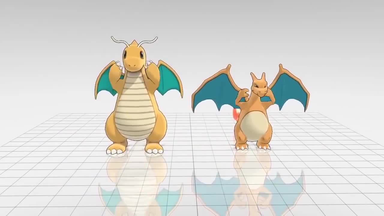 Pokemon: Dragonite & Charizard Dance | Eminem Shake That | (MMD) - Coub