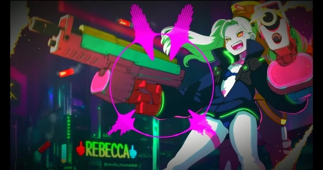 Colodraws on X: cyberpunk meme but with rebecca