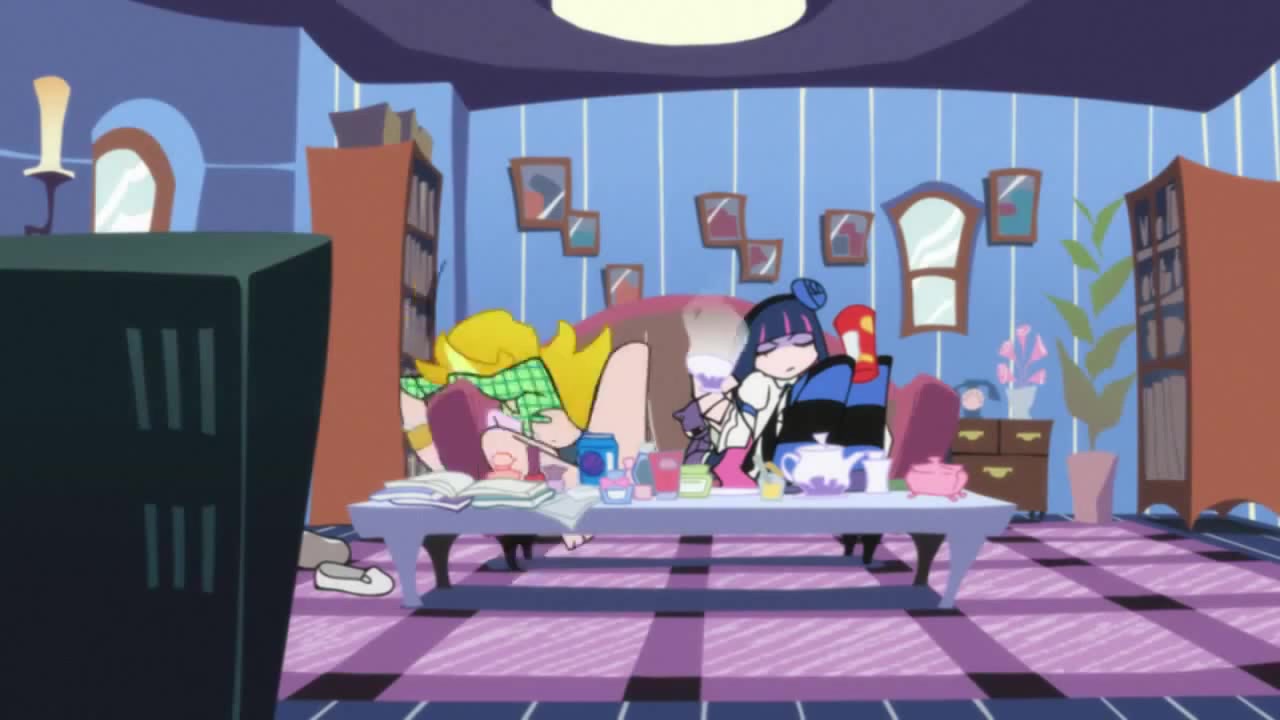 Panty and Stocking - Garterbelt Dinner Scenes. - Coub