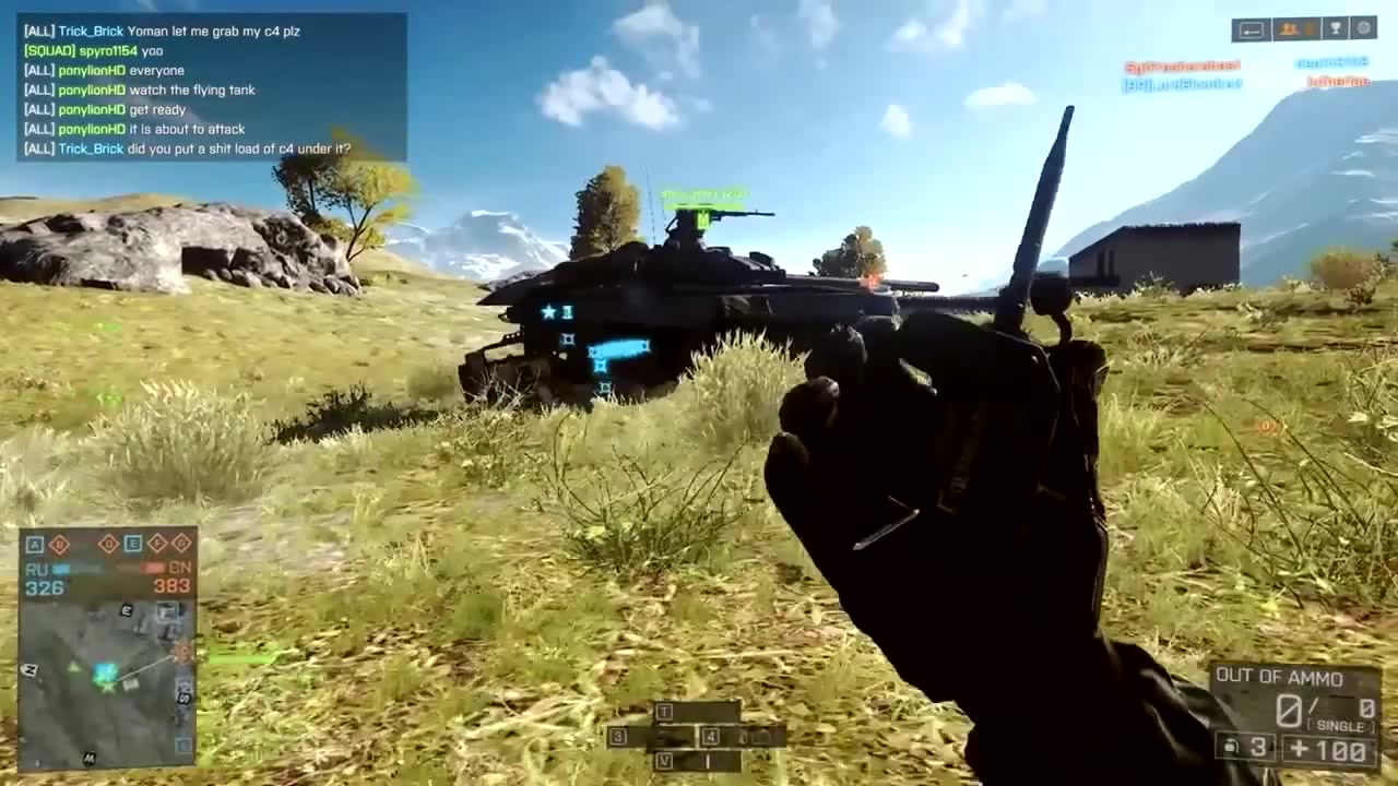 Battlefield 4 Fly Tank Летающий танк - Coub