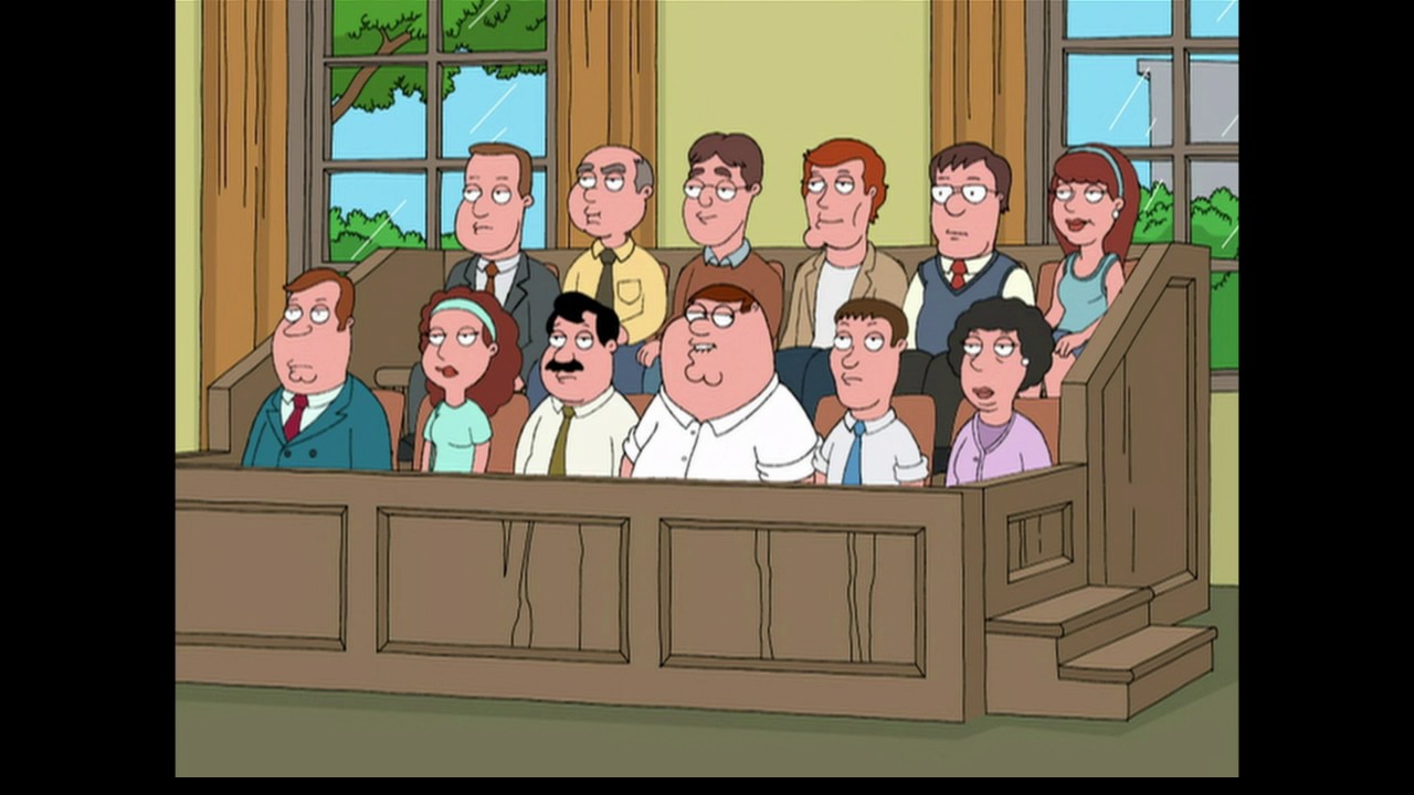 Family Guy Awful Lot of Honkies in Here Jury Duty Coub The