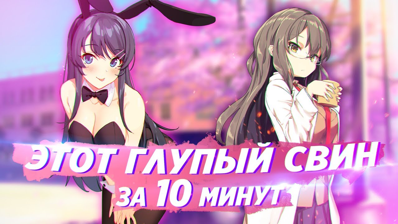 Этот глупый свин не понимает мечту девочки-зайки ЗА 11 МИНУТ | Seishun Buta  Yarou - озвучка - Coub