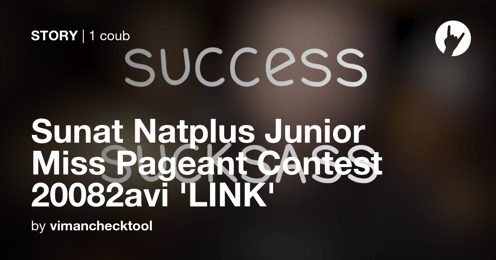 Sunat Natplus Junior Miss Pageant Contest Avi Link Coub